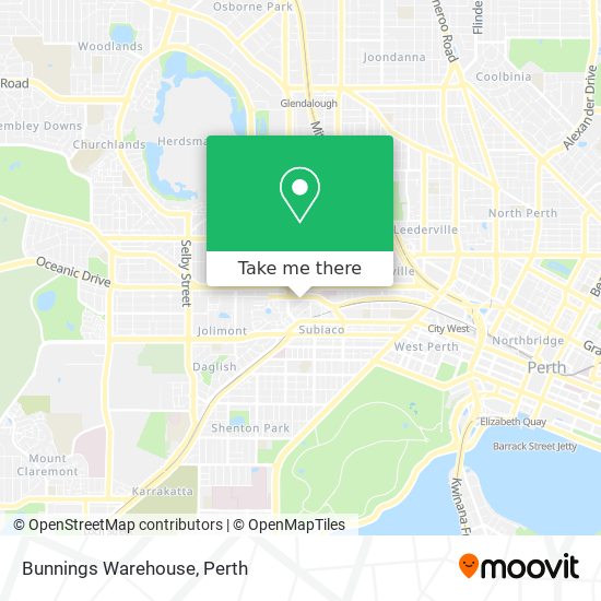 Bunnings Warehouse map
