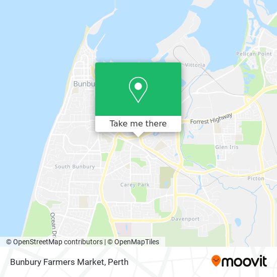 Bunbury Farmers Market map