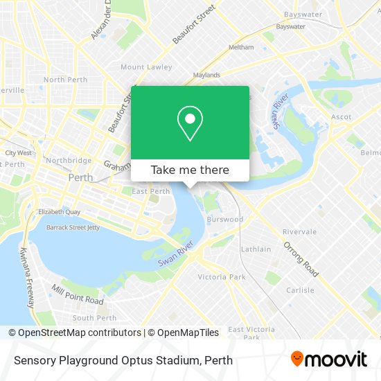 Sensory Playground Optus Stadium map