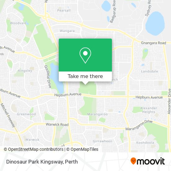 Dinosaur Park Kingsway map