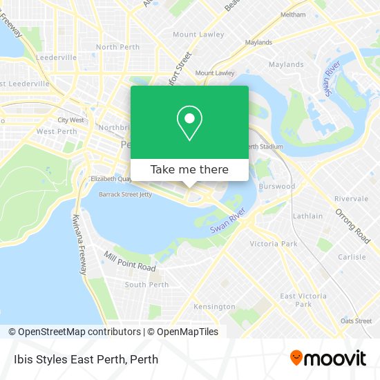 Ibis Styles East Perth map