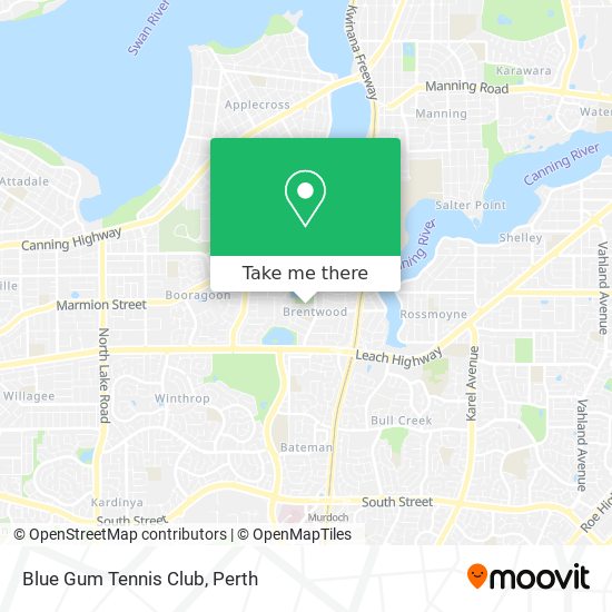 Blue Gum Tennis Club map