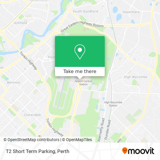 T2 Short Term Parking map