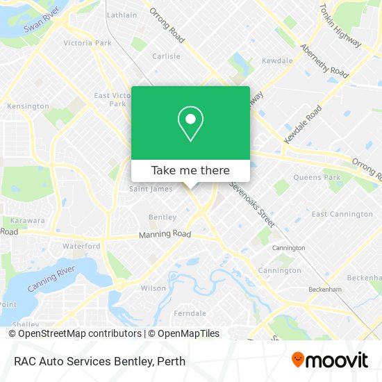 RAC Auto Services Bentley map