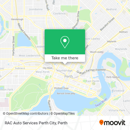 RAC Auto Services Perth City map