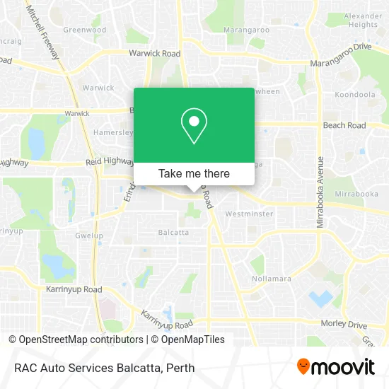 Mapa RAC Auto Services Balcatta
