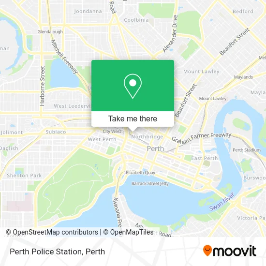 Mapa Perth Police Station
