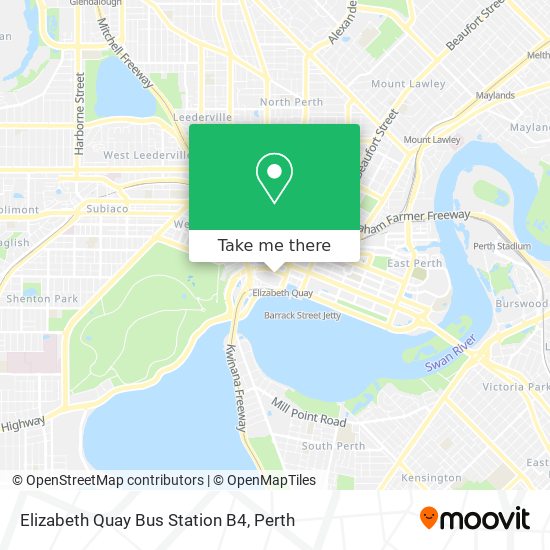 Mapa Elizabeth Quay Bus Station B4