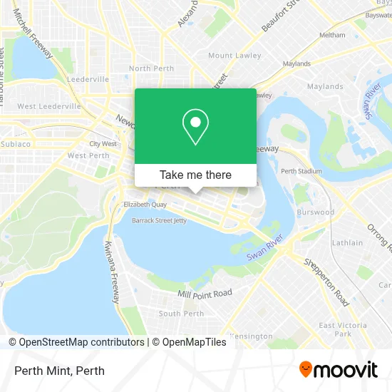 Perth Mint map