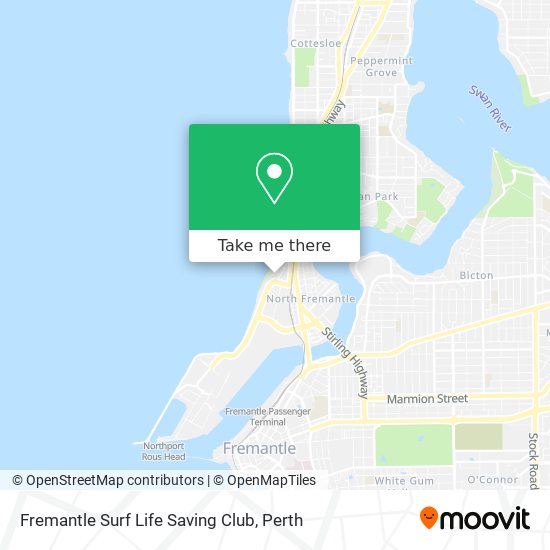 Fremantle Surf Life Saving Club map