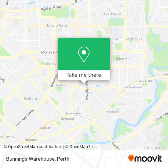 Mapa Bunnings Warehouse