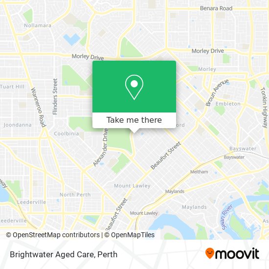 Brightwater Aged Care map