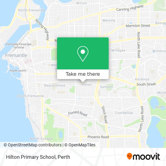 Mapa Hilton Primary School