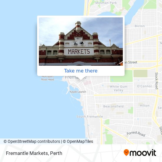 Mapa Fremantle Markets