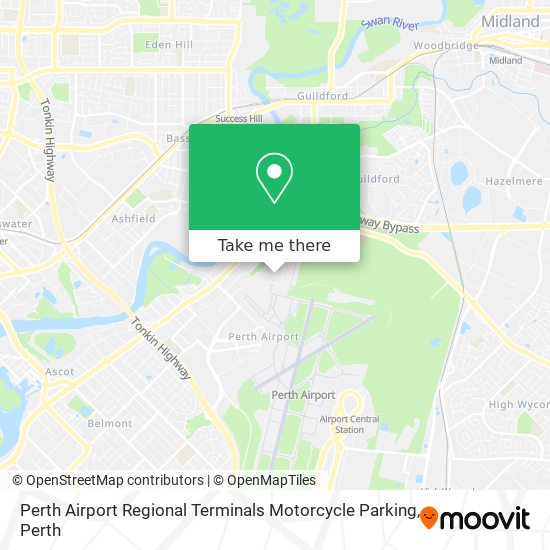 Mapa Perth Airport Regional Terminals Motorcycle Parking