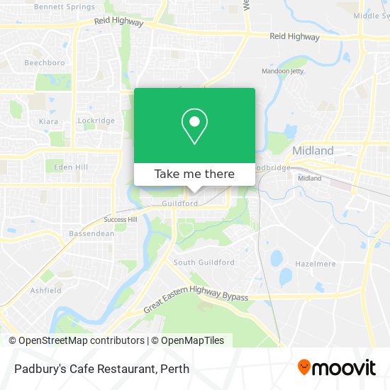 Padbury's Cafe Restaurant map