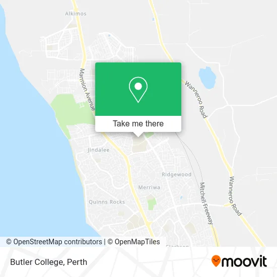 Mapa Butler College