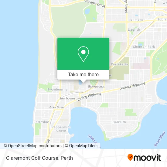 Mapa Claremont Golf Course