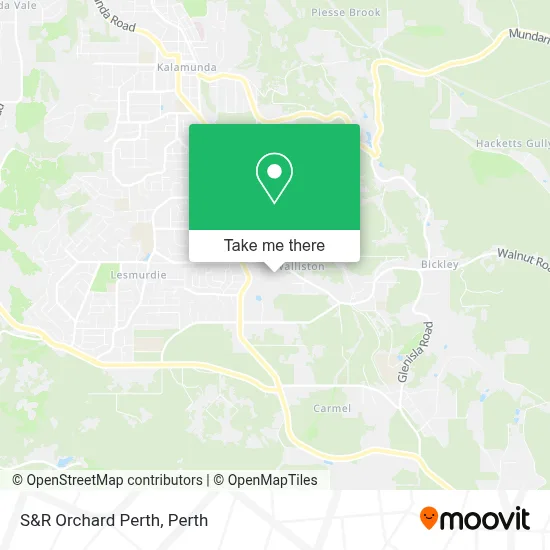 Mapa S&R Orchard Perth