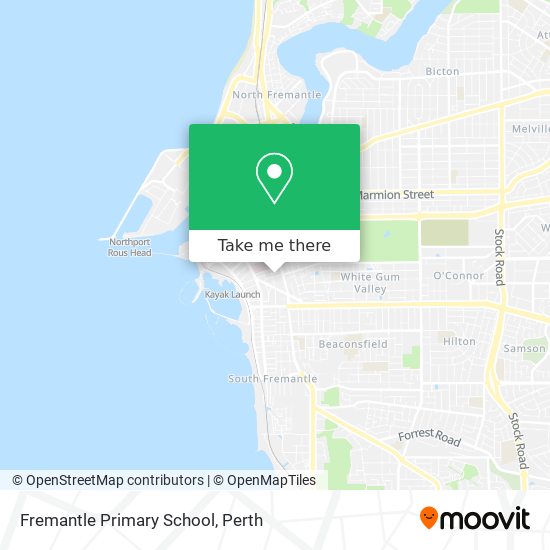Mapa Fremantle Primary School