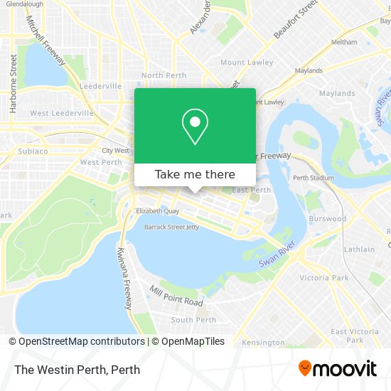 Mapa The Westin Perth