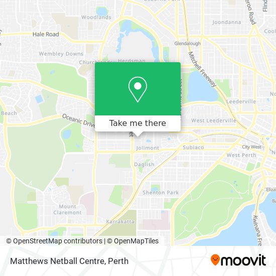 Matthews Netball Centre map