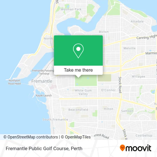 Mapa Fremantle Public Golf Course