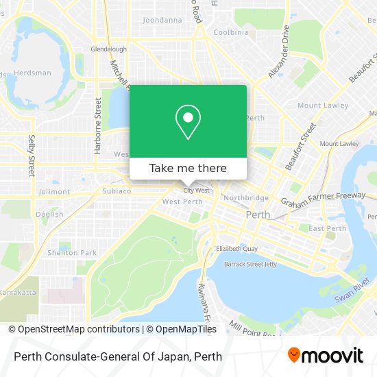 Perth Consulate-General Of Japan map