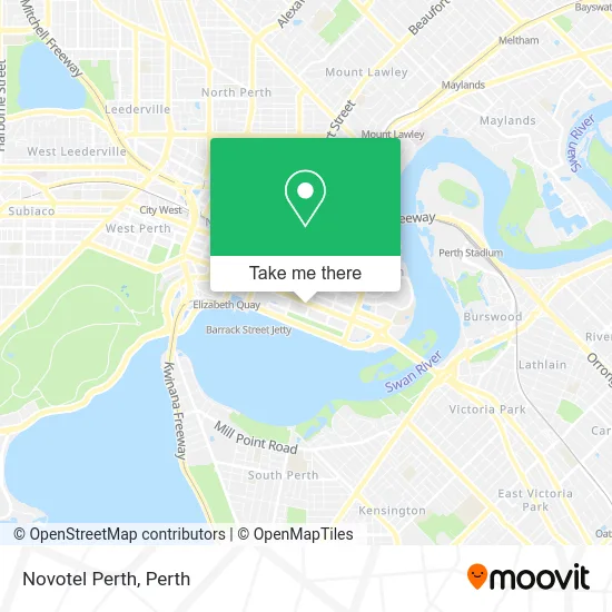 Mapa Novotel Perth