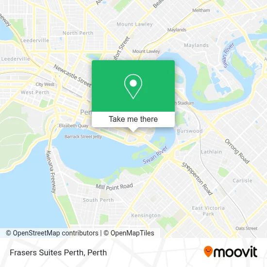 Mapa Frasers Suites Perth