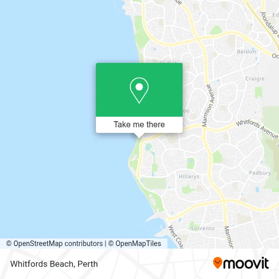 Mapa Whitfords Beach