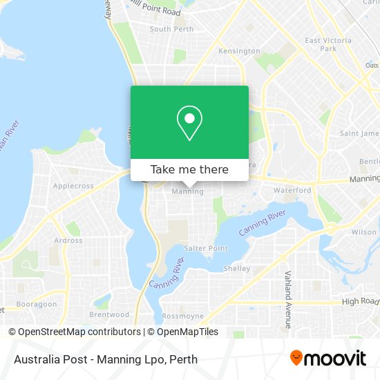 Australia Post - Manning Lpo map