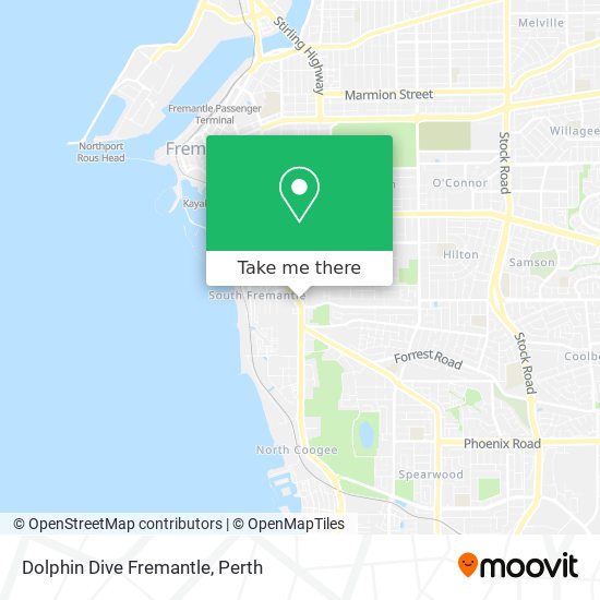 Dolphin Dive Fremantle map