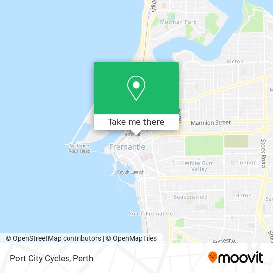 Port City Cycles map