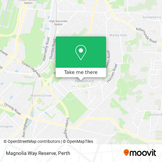 Magnolia Way Reserve map