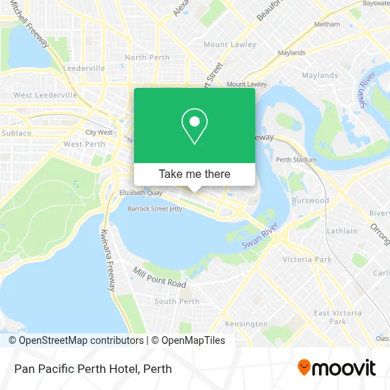 Mapa Pan Pacific Perth Hotel