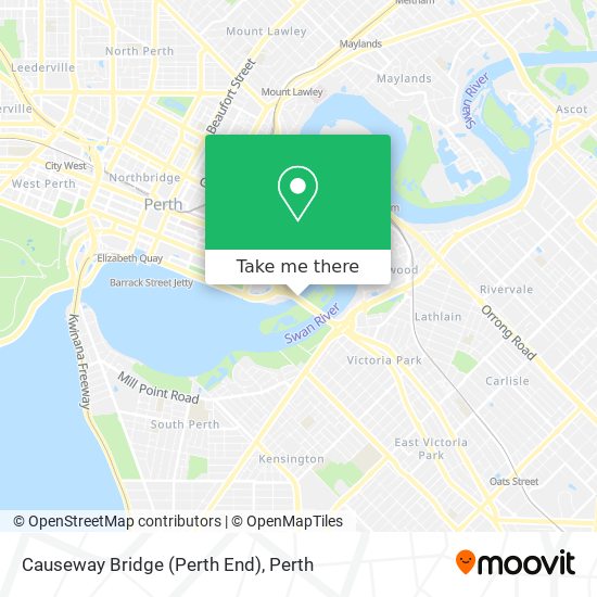 Mapa Causeway Bridge (Perth End)