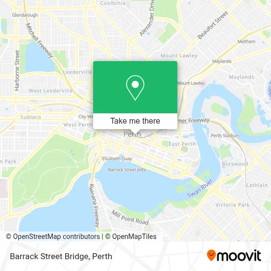 Mapa Barrack Street Bridge