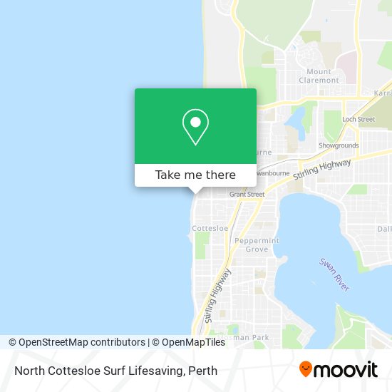 North Cottesloe Surf Lifesaving map