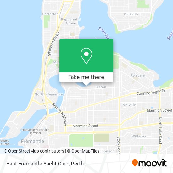 East Fremantle Yacht Club map