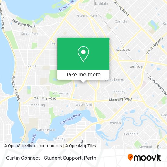 Curtin Connect - Student Support map