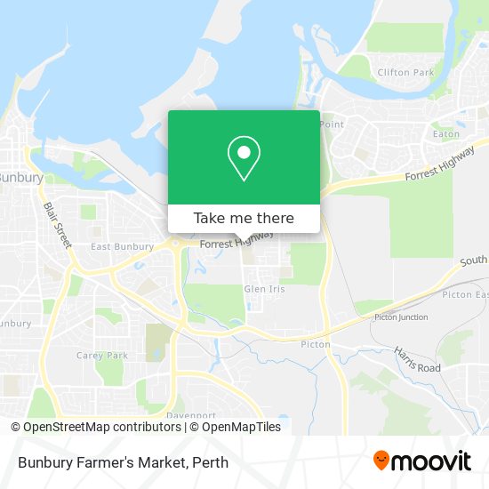 Bunbury Farmer's Market map