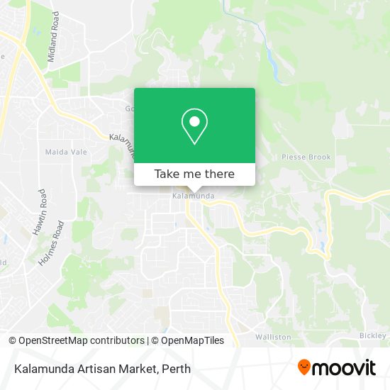 Mapa Kalamunda Artisan Market