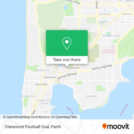 Mapa Claremont Football Oval