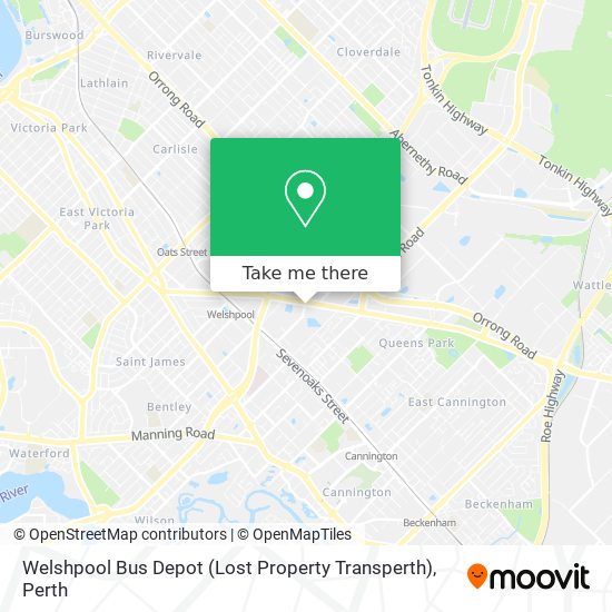 Welshpool Bus Depot (Lost Property Transperth) map