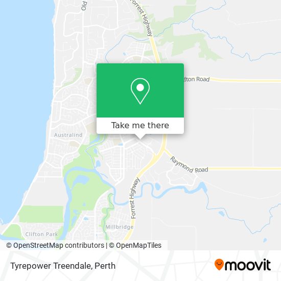 Tyrepower Treendale map