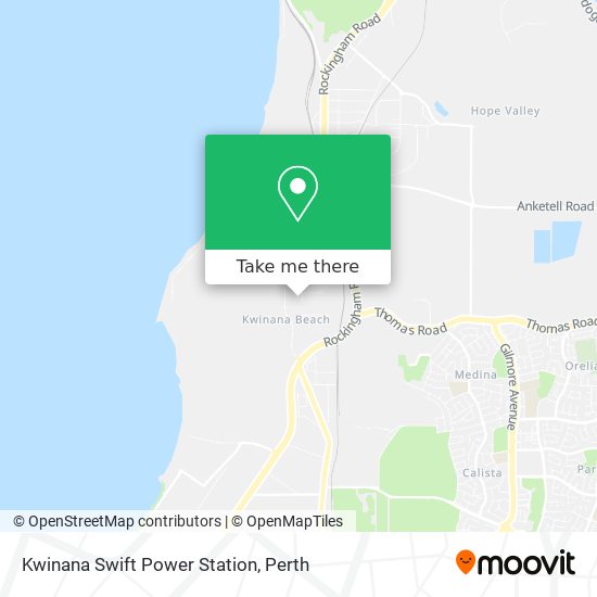 Mapa Kwinana Swift Power Station