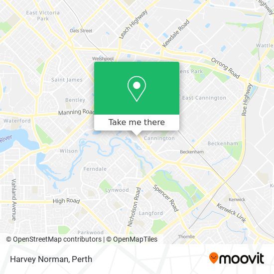 How to get to Harvey Norman in Cannington by Bus or Train?
