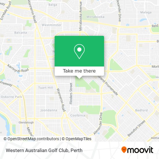 Western Australian Golf Club map