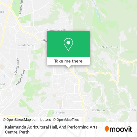 Mapa Kalamunda Agricultural Hall, And Performing Arts Centre